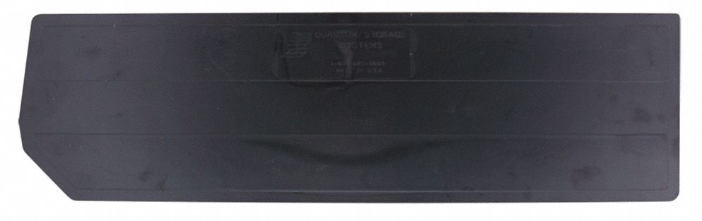 BinDivider 28.375inL Plastic Black PK6
