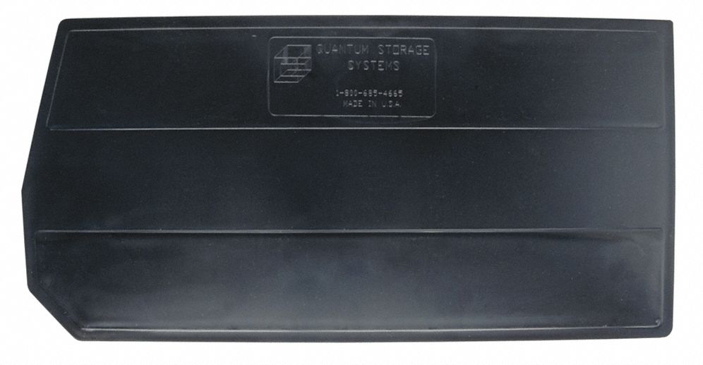 Bin Divider 28.375 in L Plastic Black