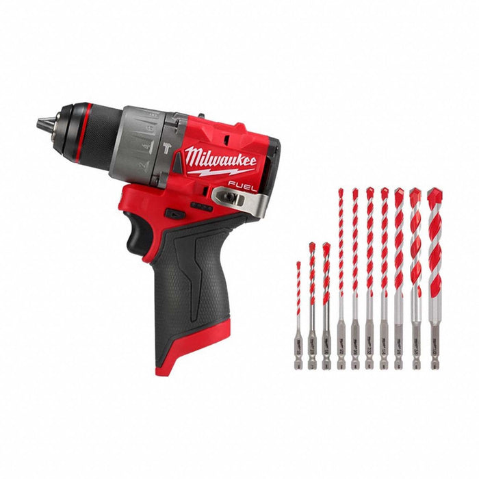 M12 FUEL Hammer Drill + 10PC Drill Bit