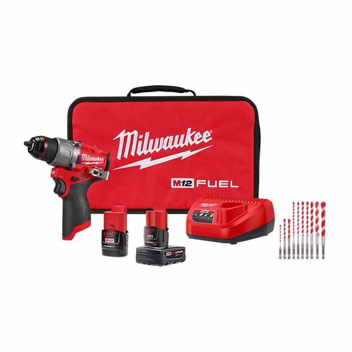 M12 FUEL Hammer Drill + 10PC Drill Bit