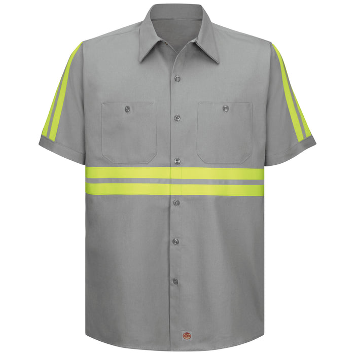 Men's Short Sleeve Wrinkle-Resistant Cotton Work Shirt
