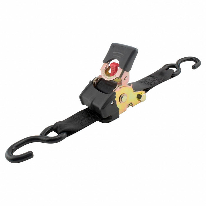 Tie Down Strap S-Hook Black PK2