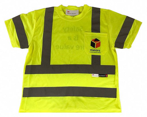 Shrt Sleeve HiViz Reflectve w/Mears Logo