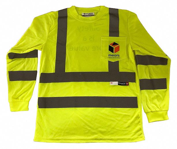 Long Sleeve HiViz Reflectve w/Mears logo