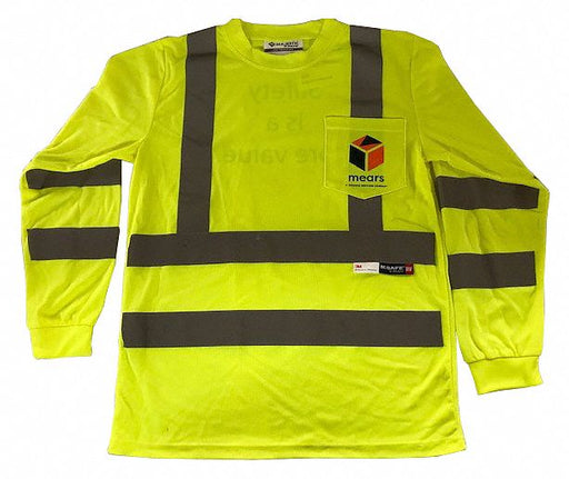 Long Sleeve HiViz Reflectve w/Mears logo