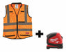High Visibility Vest S/M Orange/Red
