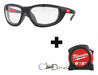 Safety Glasses Clear Lens Black Frame