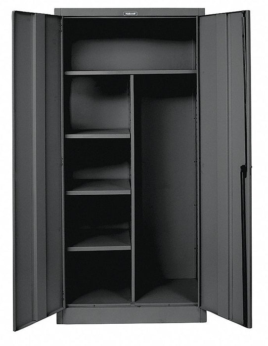 Storage Cabinet 78 x48 x18 Black 4Shlv
