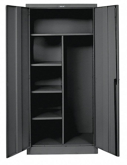Storage Cabinet 78 x48 x18 Black 4Shlv