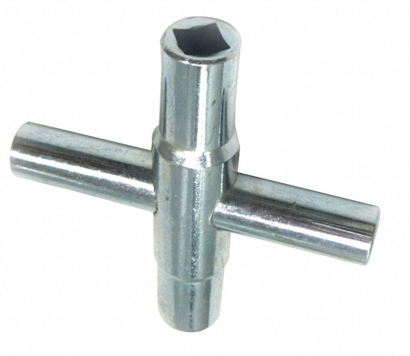 Water Key Four Way Steel
