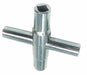 Water Key Four Way Steel
