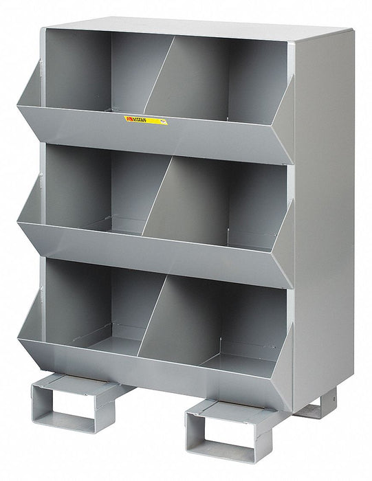 Stationary Storge Bins 2400lb Stl 6 Bins