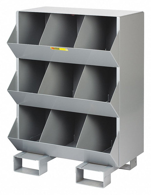 Stationary Storge Bins 2400lb Stl 9 Bins