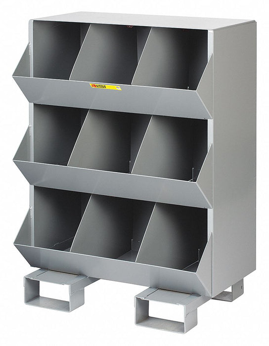 Stationary Storge Bins 2400lb Stl 9 Bins