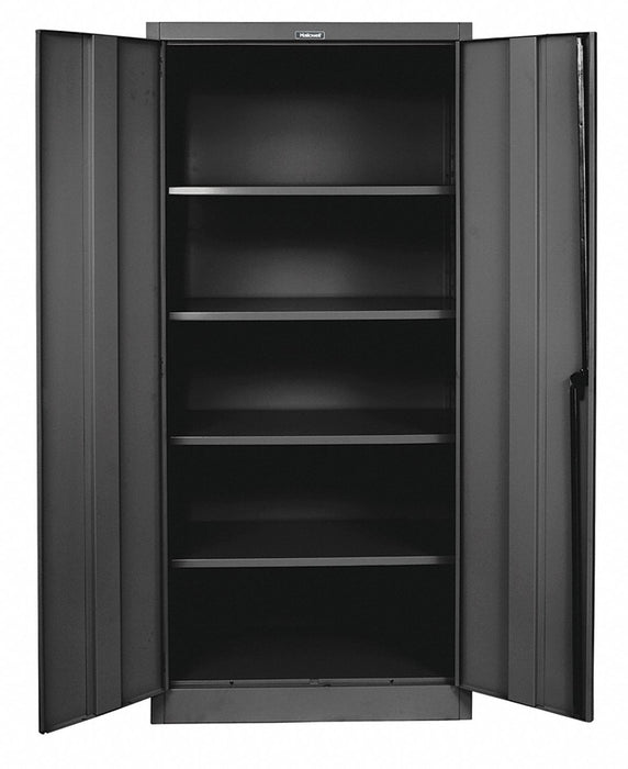 Storage Cabinet 72 x48 x18 Black 4Shlv