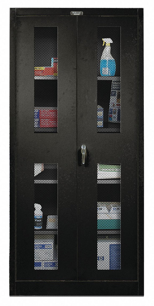 Storage Cabinet 72 x36 x24 Black 4Shlv