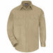 G7302 FR Long Sleeve Shirt Button Khaki M