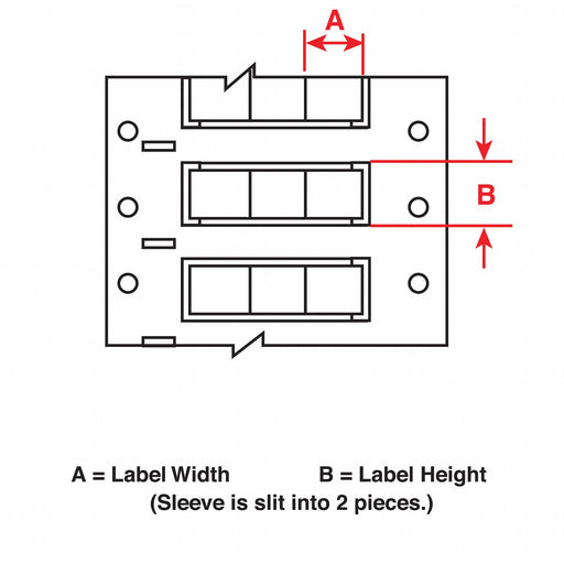 Sleeve Label Black Polyolefin 1 in W