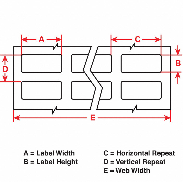 Pre-Cut Label Stock Roll White Matte