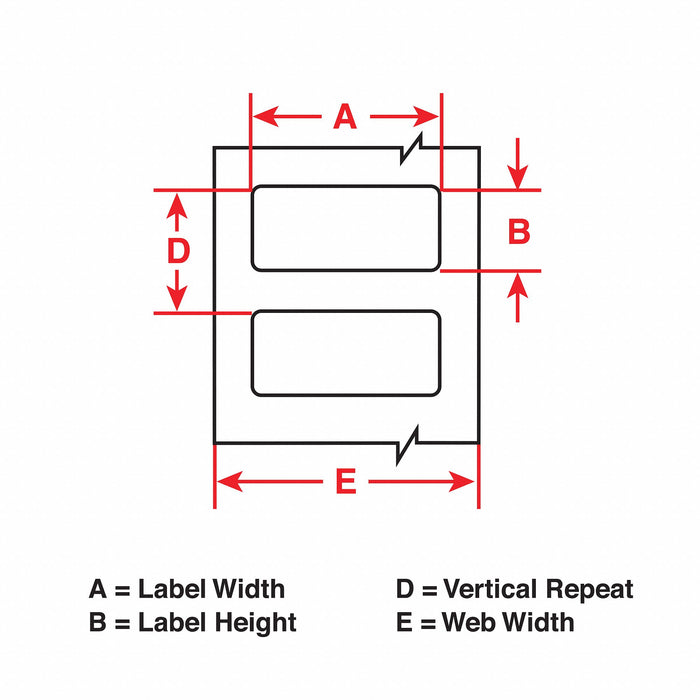 Pre-Cut Label Stock Roll White Gloss