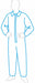 Collared Disposable Coveralls L Wht PK25