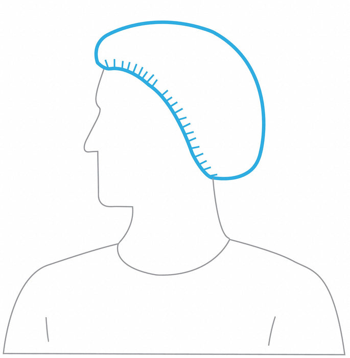 Bouffant Cap White 24 in Dia PK1000