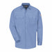 G7308 FR Long Sleeve Shirt Button Lt Blue 2XLT