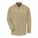 G7308 FR Long Sleeve Shirt Button Khaki L