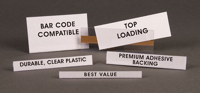 Label Holder Econ Strips 1/2INX6IN PK50