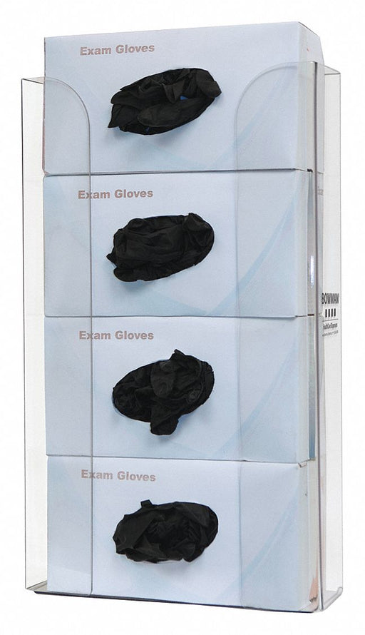 Glove Dispenser Clear Wall Mount PETG