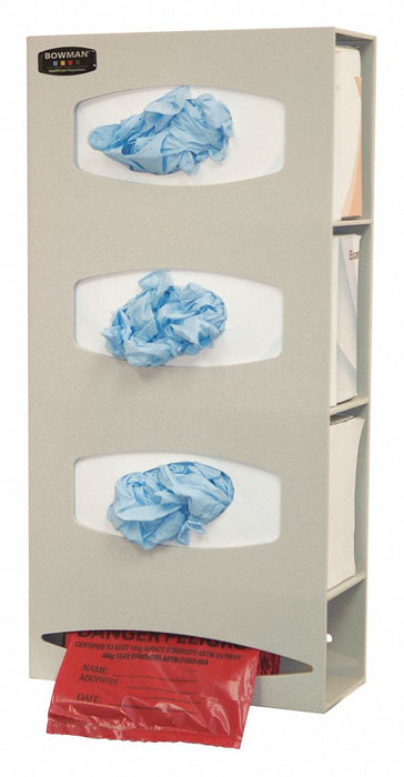 Glove Box Dispenser 3 Boxes 1 Roll