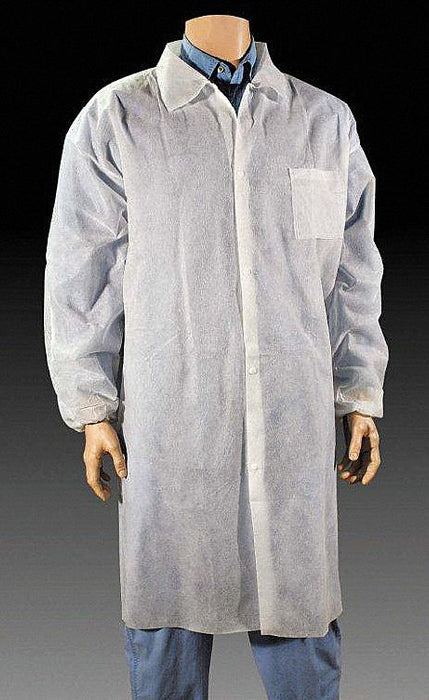 Lab Coat XL White PP PK25
