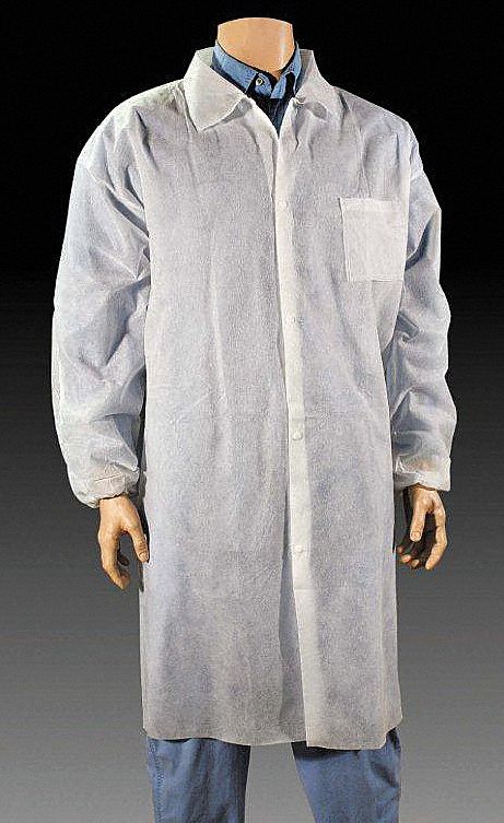 Lab Coat XL White PP PK25