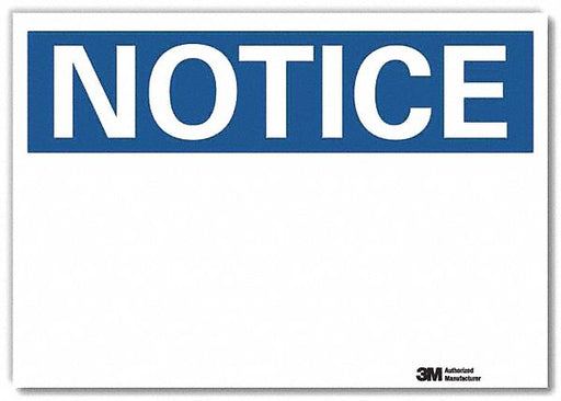 Notice Sign 10 in x 14 in Rflct Sheeting