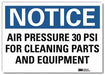 Notice Sign 5inx7in Reflective Sheeting
