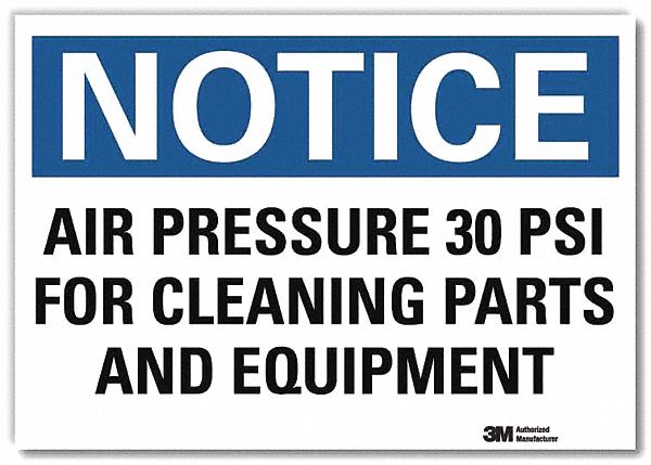Notice Sign 5inx7in Reflective Sheeting