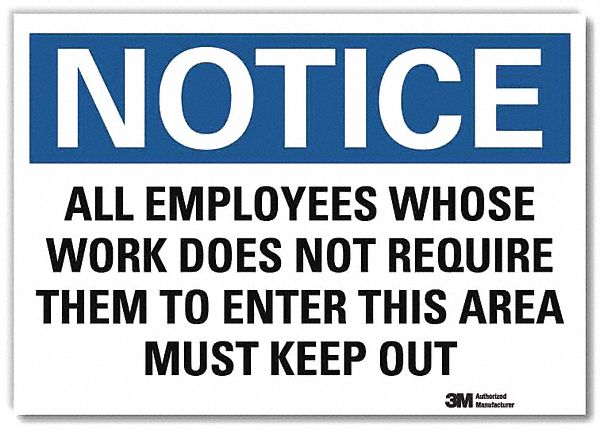 Notice Sign 5 in x 7 in Rflct Sheeting