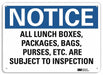 Notice Sign 7 in x 10 in Aluminum