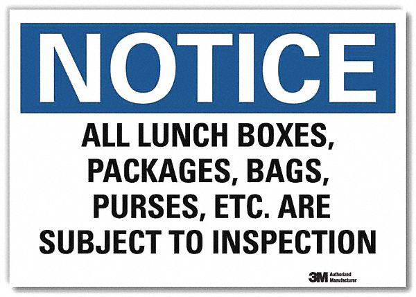 Notice Sign 5x7in Reflective Sheeting