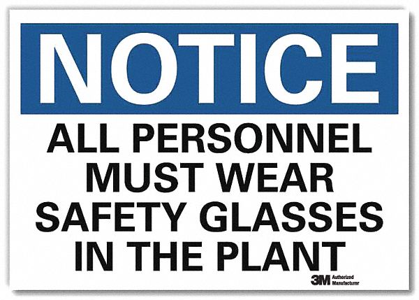 Notice Sign 5inx7in Reflective Sheeting