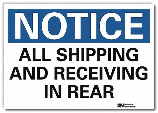 Notice Sign 7 in x 10 in Rflct Sheeting