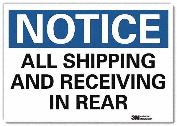 Notice Sign 5 in x 7 in Rflct Sheeting