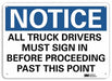 Notice Sign 7 in x 10 in Aluminum