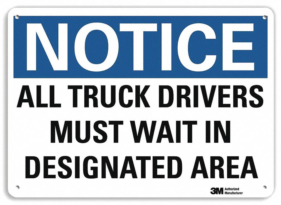 Non-Rflct Loading Unloading Sign 7x10in