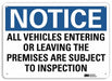 Notice Sign 10 in x 14 in Plastic