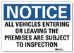 Notice Sign 7inx10in Reflective Sheeting