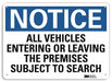 Notice Sign 10 in x 14 in Plastic