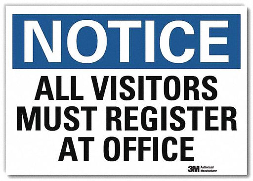 Notice Sign 7inx10in Reflective Sheeting