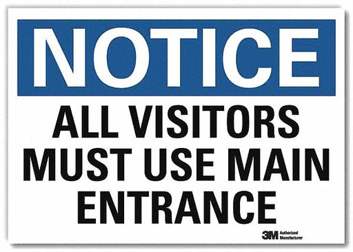 Notice Sign 7inx10in Reflective Sheeting
