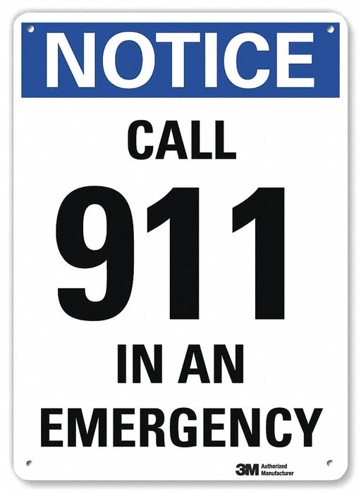 Notice Sign 10 in x 7 in Aluminum
